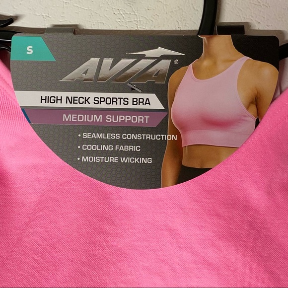 Avia Medium Support High Neck Sports Bra Set of 2 - Picture 8 of 12